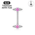 Jewelry wholesale Wholesale G23 Titanium 14G Push-in CZ Nipple Barbell