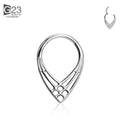 Jewelry wholesale Wholesale G23 Titanium 16G Clicker Hollow Teardrop-Ear/Nose Ring