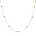 Jewelry wholesale 0.70 CTW · D/VVS1 Moissanite Starry-Sky Station Necklace — Square Pavé Constellation Links, 18 K Yellow or White-Gold Vermeil on 925 Silver, 40 + 5 cm