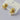 Wholesale Hammered Pearl Trendy 304 Stainless Steel Stud Earrings-18K Gold Plated, Waterproof