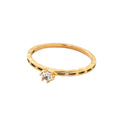 Jewelry wholesale Wholesale Cutout Solitaire Cubic Zirconia Dainty 304 Stainless Steel Ring – 18K Gold Plated, Waterproof