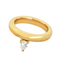 Jewelry wholesale Wholesale Drop-Set Cubic Zirconia Trendy 304 Stainless Steel Ring – 18K Gold Plated, Waterproof