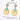 Wholesale Turquoise Bohemian 304 Stainless Steel Earrings-18K Gold Plated, Waterproof