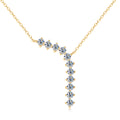 Jewelry wholesale 1.10 CTW · D/VVS1 Moissanite Y-Drop Necklace — Graduated Prong Cascade, 18 K Yellow or White-Gold Vermeil on 925 Silver, Adjustable to 52 cm