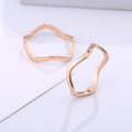 Jewelry wholesale Wholesale Squiggle Minimalist 304 Stainless Steel Ring – 18K Gold Plated , Waterproof