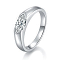 Jewelry wholesale Moissanite 1CT D/VVS1 Marquise-Cut Solitaire Men’s Ring – 18K White Gold Vermeil on 925 Silver, GRA Certified