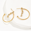 Jewelry wholesale Wholesale Open Hoop Cubic Zirconia Minimalist 304 Stainless Steel Earrings – 14K Gold Plated, Waterproof
