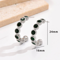 Jewelry wholesale Wholesale Serrated Bezel Vintage 304 Stainless Steel Hoop Earrings, Waterproof