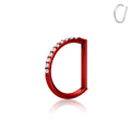 Jewelry wholesale Wholesale G23Titanium 16G Clicker CZ D-Ring Nostril Piercings