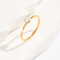 Jewelry wholesale Wholesale Cubic Zirconia Classic 304 Stainless Steel Solitaire Ring, Waterproof