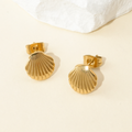 Jewelry wholesale Wholesale Beach Element Casual 304 Stainless Steel Stud Earrings – 14K Gold Plated, Waterproof