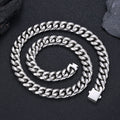 Jewelry wholesale Wholesale Jewelry Set HipHop 304 Stainless Steel  Cuban Bracelet and Necklace, Chain 16in-30in