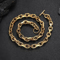 Jewelry wholesale Wholesale OT Clasp Chunky Link Chain Hip Hop 304 Stainless Steel Necklaces 18K Gold Plated 16in-26in Waterproof∂