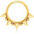 Jewelry wholesale Wholesale G23 Titanium 16G Clicker Hoop Spiked Cartilage-Ear/Nose Ring