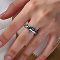 Jewelry wholesale Wholesale Geometric Faceted Stacked Trendy 304 Stainless Steel Ring, Waterproof