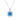 Jewelry wholesale Princess Cut Blue Diamond Necklace – 4.0CT, 18K on S925 Silver