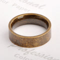 Jewelry wholesale Wholesale Band Vintage 304 Stainless Steel Signet Ring, -18K Gold Plated, Waterproof