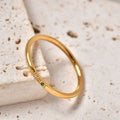 Jewelry wholesale Wholesale Rainbow Cubic Zirconia Trendy 304 Stainless Steel  Ring–18K Gold Plated, Waterproof
