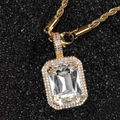 Jewelry wholesale Wholesale Colorful Cubic Zirconia Hip Hop Pendant Necklace