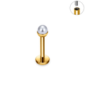 Jewelry wholesale Wholesale G23 Titanium 16G Internally Threaded Flat Back Ring Pearl Piercing