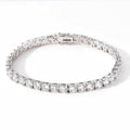 Jewelry wholesale Wholesale Moissanite D/VVS1 Round-Cut Hip Hop 925 Silver Luxury Link Tennis Chain Bracelet 6in-8.5in,Waterproof GRA Certified