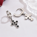 Jewelry wholesale Wholesale Dot Cross Classic 304 Stainless Steel Drop Earrings, Waterproof