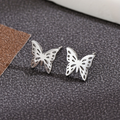 Jewelry wholesale Wholesale Butterfly Minimalist 304 Stainless Steel Stud Earrings, Waterproof