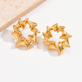 Jewelry wholesale Wholesale Hoop Trendy 304 Stainless Steel Stud Earrings – 14K Gold Plated, Waterproof