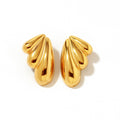 Wholesale Wings Elegant 304 Stainless Steel Stud Earrings-18K Gold Plated, Waterproof