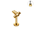 Jewelry wholesale Wholesale G23 Titanium 16G Internally Thread Little Bird-Flat Back Stud Helix and Tragus