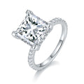 Jewelry wholesale Wholesale Moissanite D/VVS1 Asscher Cut Four-Prong Vintage Pavé Engagement Ring – 18K White Gold Vermeil on 925 Silver, GRA Certified