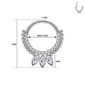 Jewelry wholesale Wholesale G23 Titanium 16G Clicker Hoop CZ  Feather-Ear/Nose Ring