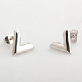 Jewelry wholesale Wholesale Letter "V" Trendy 304 Stainless Steel Studs Earrings-18K Gold Plated, Waterproof