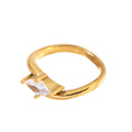 Jewelry wholesale Wholesale Marquise Cubic Zirconia Minimalist 304 Stainless Steel Ring – 18K Gold Plated, Waterproof