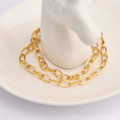 Wholesale Cable Chain Vintage 304 Stainless Steel Necklace – 18K Gold Plated, Waterproof