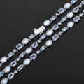 Wholesale 6mm Colorful Gem Opal Cubic Zirconia Hip Hop Necklace and Bracelets,7in-24in