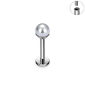 Jewelry wholesale Wholesale G23 Titanium 16G Internally Threaded Flat Back Ring Pearl Piercing