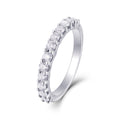 Jewelry wholesale Wholesale Moissanite Round-Cut D/VVS1 Prong-Set Half-Eternity Band – 18K White Gold Vermeil on 925 Silver, GRA Certified