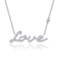 Jewelry wholesale Wholesale Moissanite D/VVS1 Round-Cut Cursive Love  Pendant Necklace – 18 K White-Gold Vermeil on 925 Silver, 40 + 5 cm Chain, GRA Certified