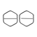 Jewelry wholesale Wholesale G23Titanium 16G Clicker Ring Geometric Nipple Shield Piercings