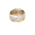 Jewelry wholesale Wholesale Zigzag Trendy 304 Stainless Steel Stackable Ring, Waterproof