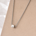 Jewelry wholesale Wholesale Cube Minimalist 304 Stainless Steel Pendant Necklace, Chain 18.50in + 1.97in, Waterproof