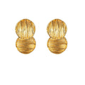 Wholesale Round Elegant 304 Stainless Steel Drop Earrings-18K Gold Plated, Waterproof