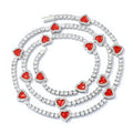 Wholesale love Cubic Zirconia hip-hop Tennis Bracelets and Necklaces,6in-24in