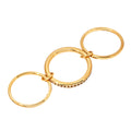 Jewelry wholesale Wholesale Stacked Cubic Zirconia Trendy 304 Stainless Steel Ring – 18K Gold Plated, Waterproof