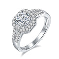 Jewelry wholesale Wholesale Moissanite 1CT D/VVS1 Round Cut Four-Prong Vintage Pavé Engagement Ring – 18K White Gold Vermeil on 925 Silver, GRA Certified