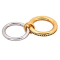 Jewelry wholesale Wholesale Two-Tone Stacked Cubic Zirconia Trendy 304 Stainless Steel  Ring–18K Gold Plated, Waterproof