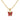 Wholesale Red Butterfly Pendant Stainless Steel Necklace