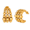 Jewelry wholesale Wholesale Bead C Shape Elegant 304 Stainless Steel Hoop Earrings-18K Gold Plated, Waterproof