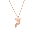 Jewelry wholesale Wholesale Lucky Fox Minimalist 304 Stainless Steel Pendant Collarbone Necklace – 18K Gold Plated, Chain 15.75 in + 2.36 in, Waterproof